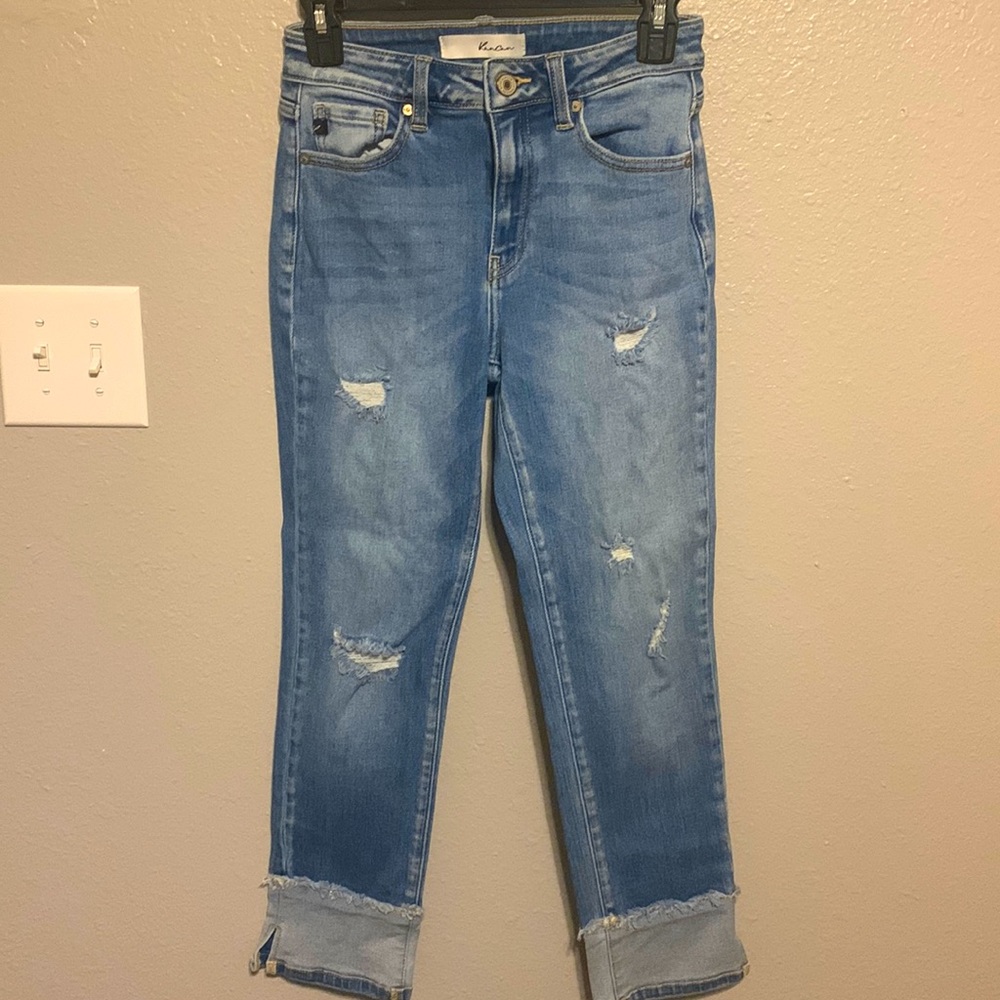 KanCan relaxed fit crop jeans